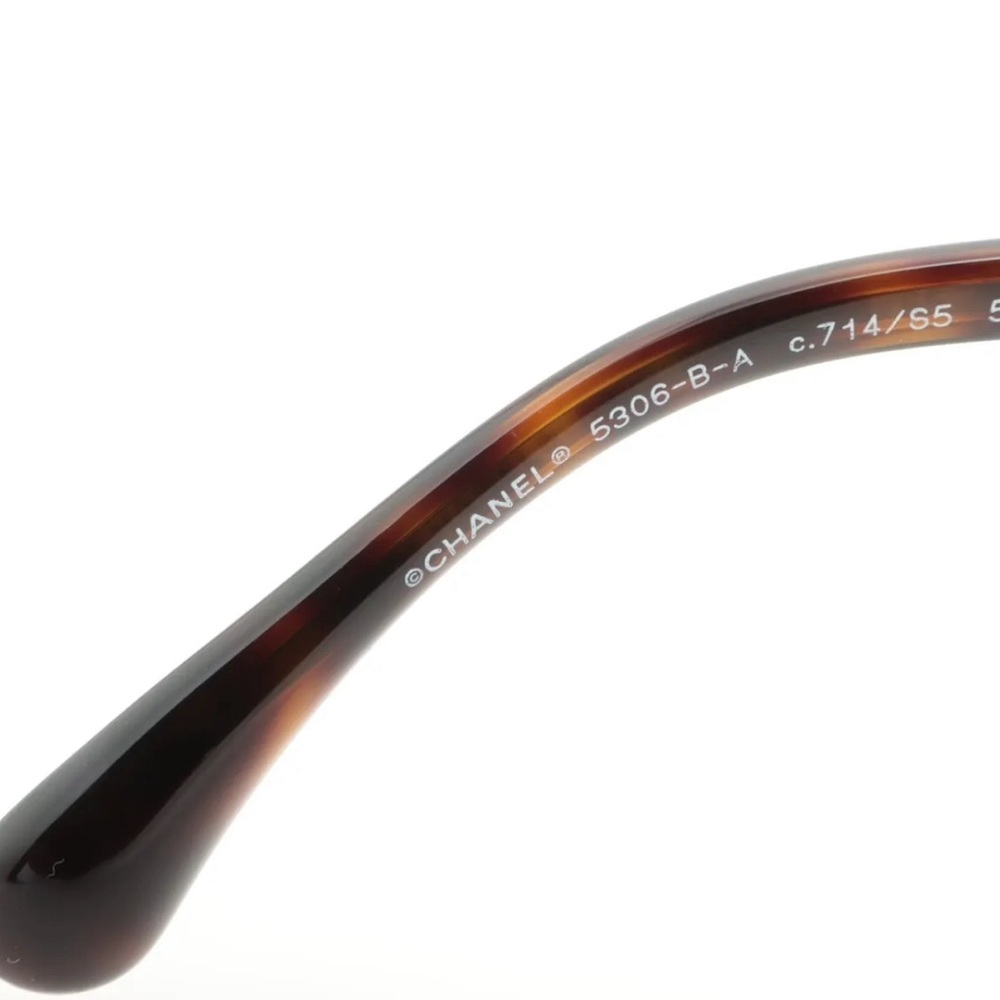 Chanel Bijou Rhinestone Sunglasses Brown 5306BA - Picture 4 of 5